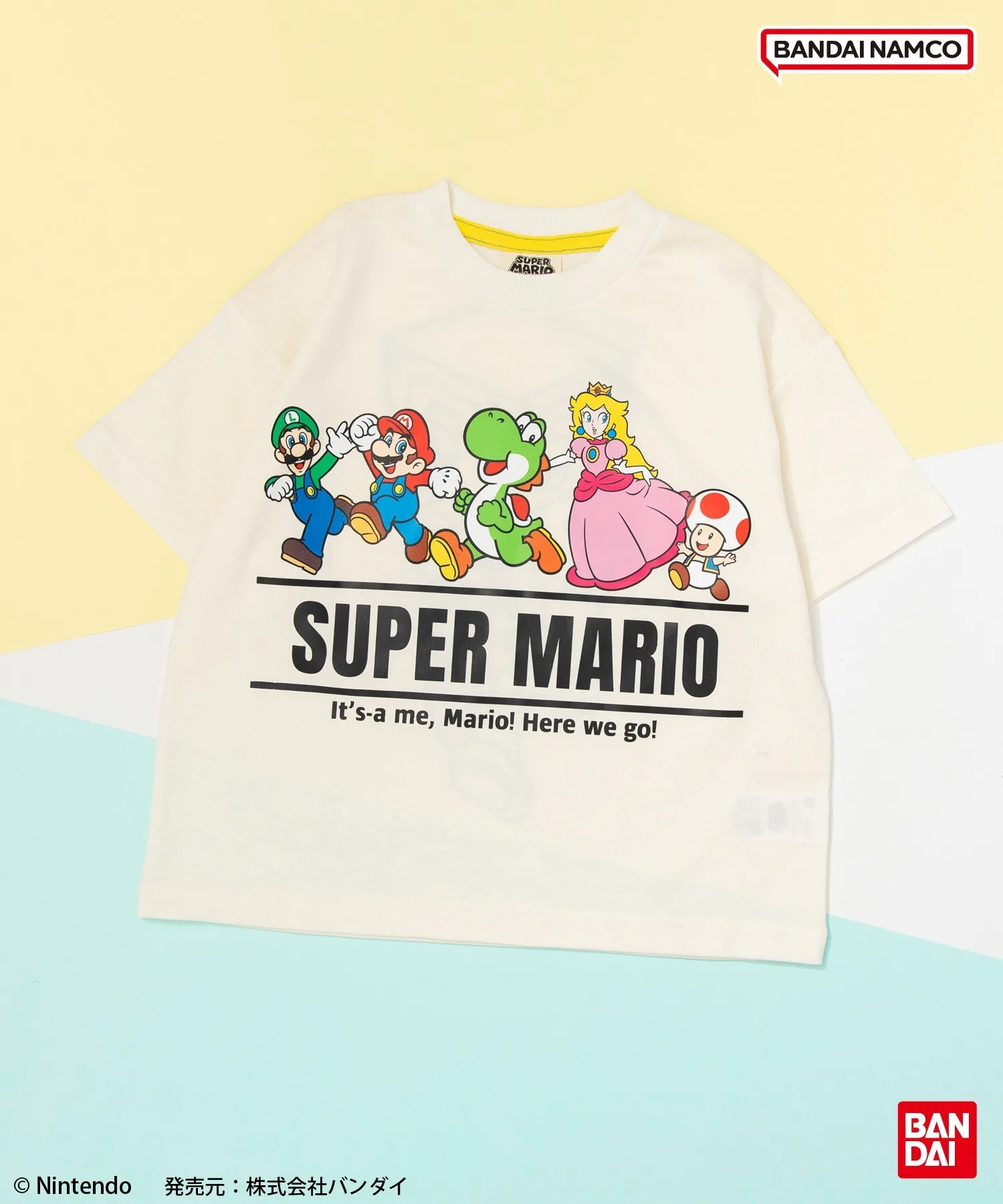 Детская футболка с принтом Super Mario BANDAI белая