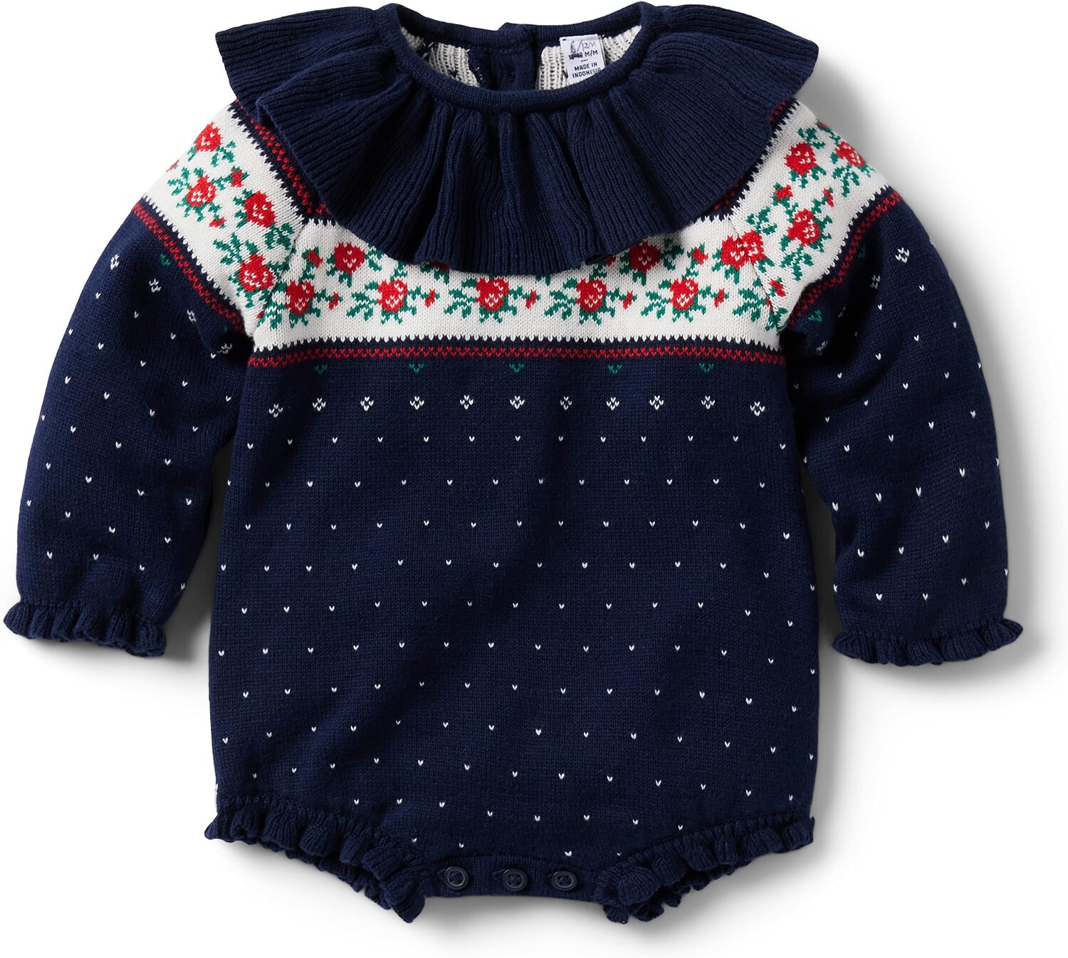

Комбинезон Janie and Jack Rose Fair Isle Sweater Bubble, синий