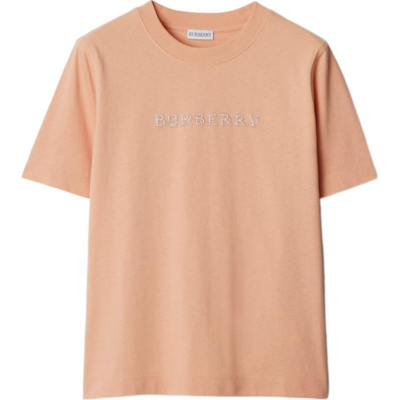 

Футболка из хлопка с логотипом пейсли Burberry, оранжевая