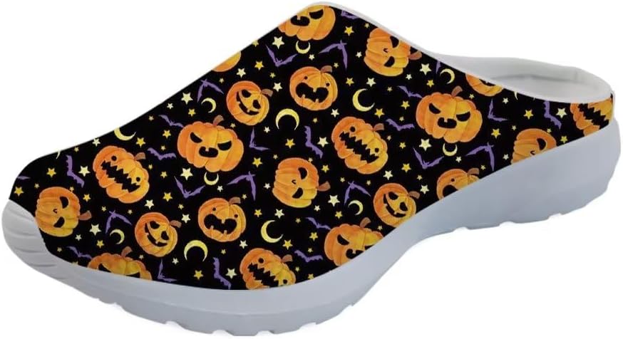 

Мужские сандалии GLENLCWE Green Spider Cobweb, женские прогулочные мюли, кроссовки, садовые кломпы на Хэллоуин, легкая водная обувь для душа, удобная обувь, Halloween Pumpkin