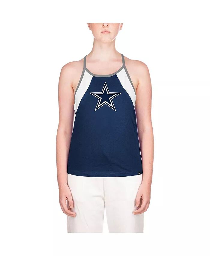 

Женская темно-синяя майка-борцовка Dallas Cowboys в рубчик New Era