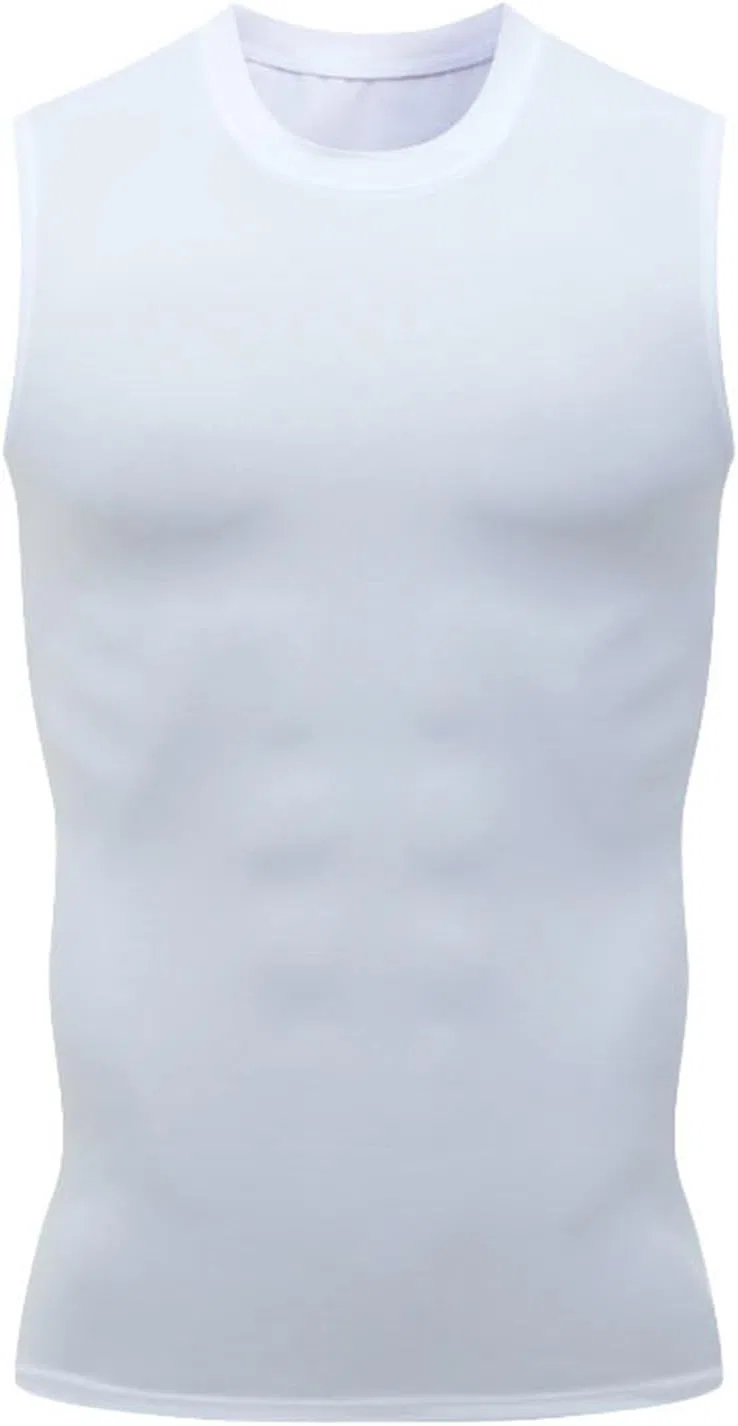 Компрессионная майка мужская, бренд Generic, цвет B-white — фото 2