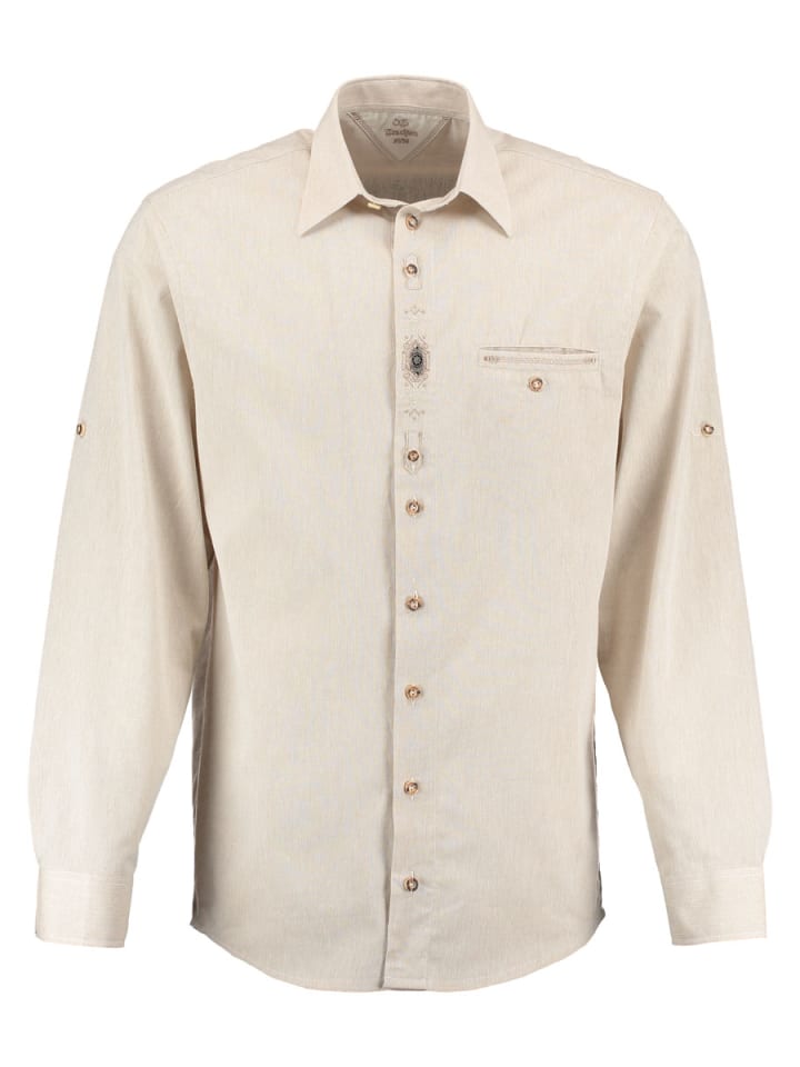 

Традиционная рубашка тикат бежевого цвета OS-Trachten