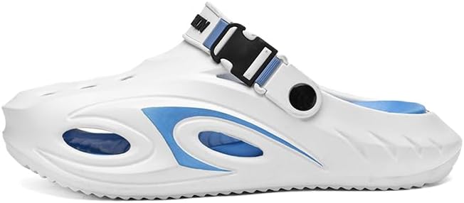 

Мужские легкие дышащие сабо с отверстием, поддержкой свода стопы, для сада, летние пляжные повседневные тапочки Cuzudin, синий