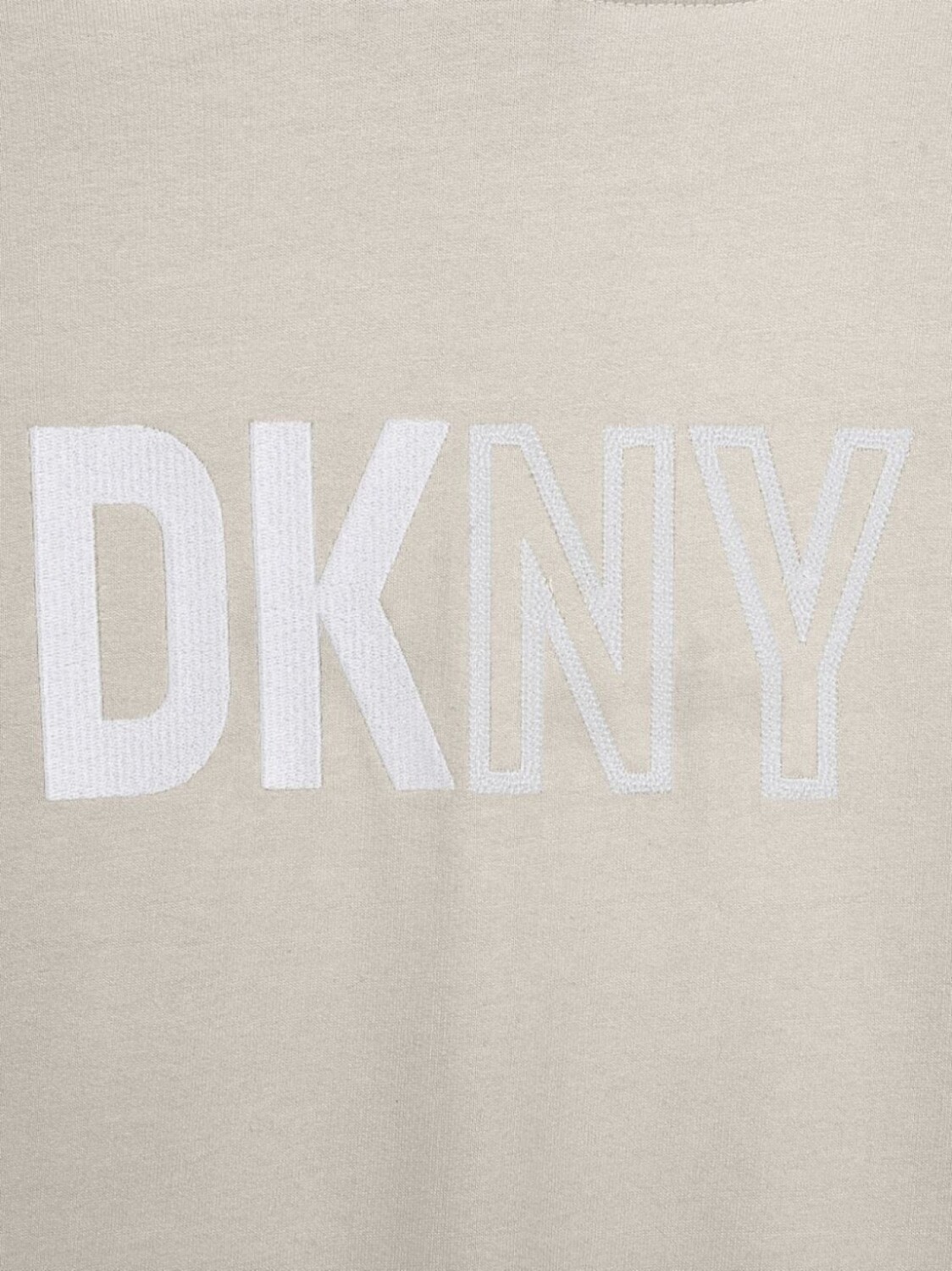 DKNY худи на молнии с логотипом, нейтральный цвет — фото 3