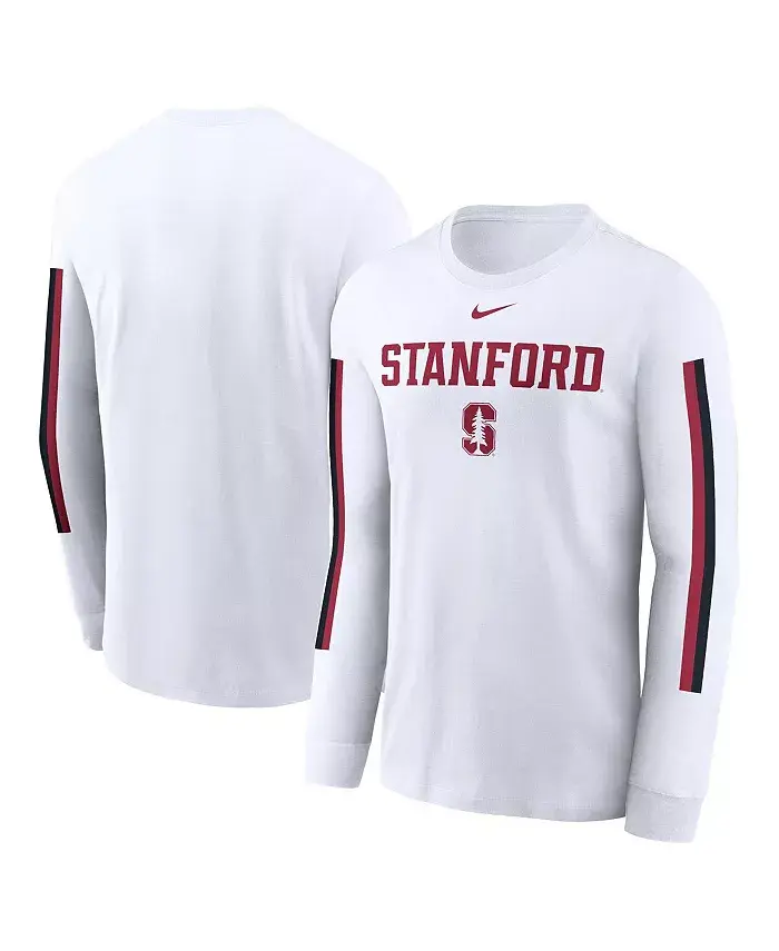 

Мужская белая футболка с длинным рукавом Stanford Cardinal Local Spirit Slogan Nike