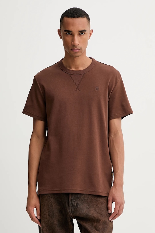 

Хлопковая футболка G-Star, коричневый