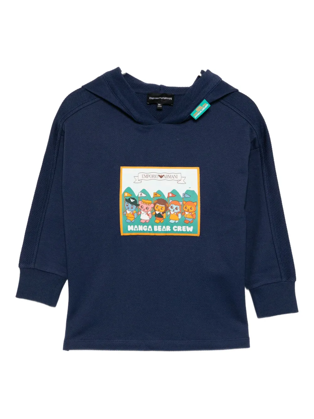 

Худи ASV Manga Bear Emporio Armani Kids, синий