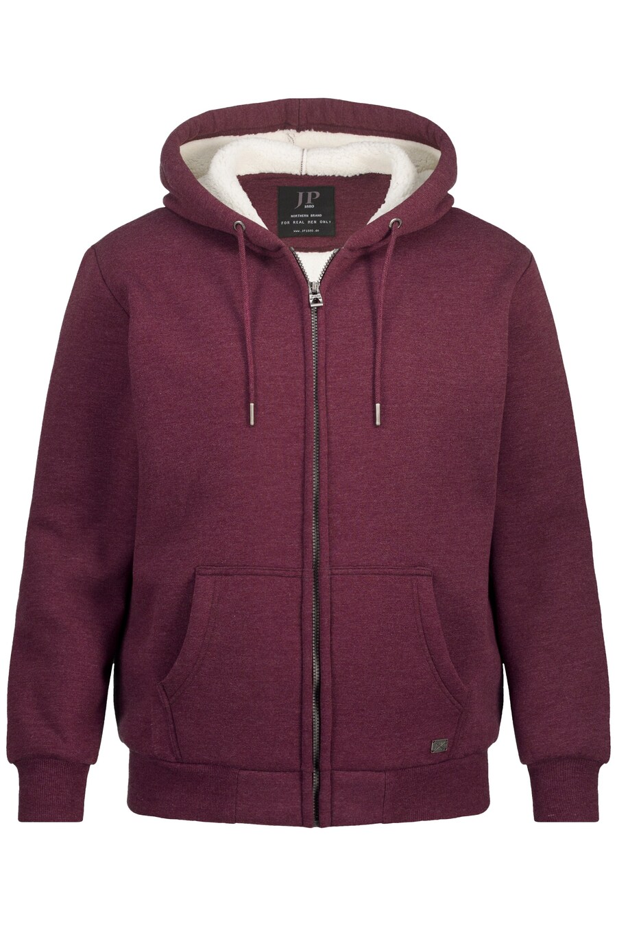 

Толстовка с капюшоном на молнии JP1880 Zip-Up Hoodie, бордовый