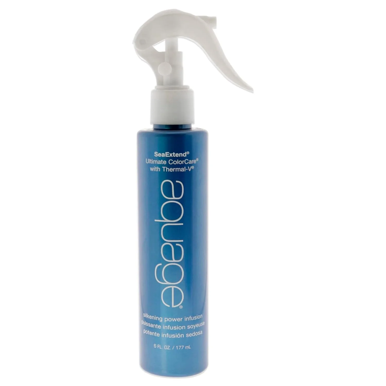 Aquage SeaExtend Silkening Power Infusion - мощное средство, смываемое за 60 секунд, которое восстанавливает и делает шелковистыми окрашенные волосы, заполняет поры, 170 мл.