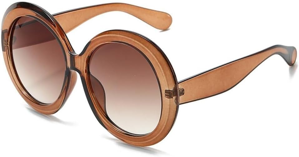 

Большие круглые женские солнцезащитные очки с двухцветным градиентом UV400 для мужчин в стиле панк, для занятий спортом на открытом воздухе, бега и езды на велосипеде LXLHWN, Tea Tea Gradient