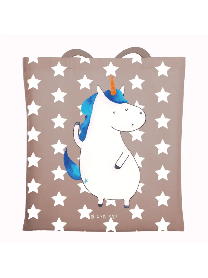 

Сумка для переноски Mr & Mrs Panda Einhorn Mann ohne Spruch, пастельно-коричневый