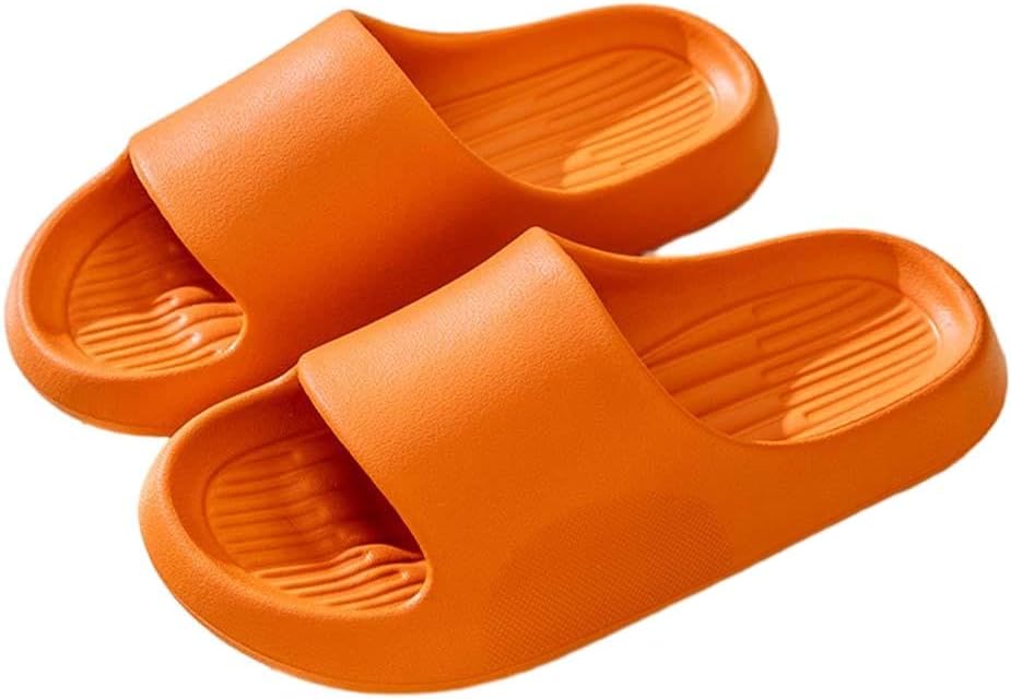

Домашние шлепанцы ANEIDA, нескользящие толстые мягкие шлепанцы-платформа для женщин и мужчин, унисекс, массажные тапочки для душа и ванной комнаты, для взрослых, пары, для дома и улицы, оранжевый