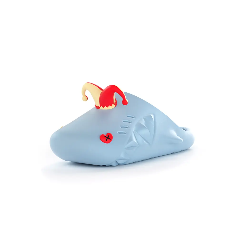 

HelloSlippers Акульи мокасины Mule Joker, закрытые тапочки унисекс синие, цвет Blue