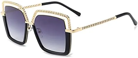 

Солнцезащитные очки для женщин, солнцезащитные очки из сплава с цепочкой для часов, мужские солнцезащитные очки, женские солнцезащитные очки UV400 MTZJH, 4