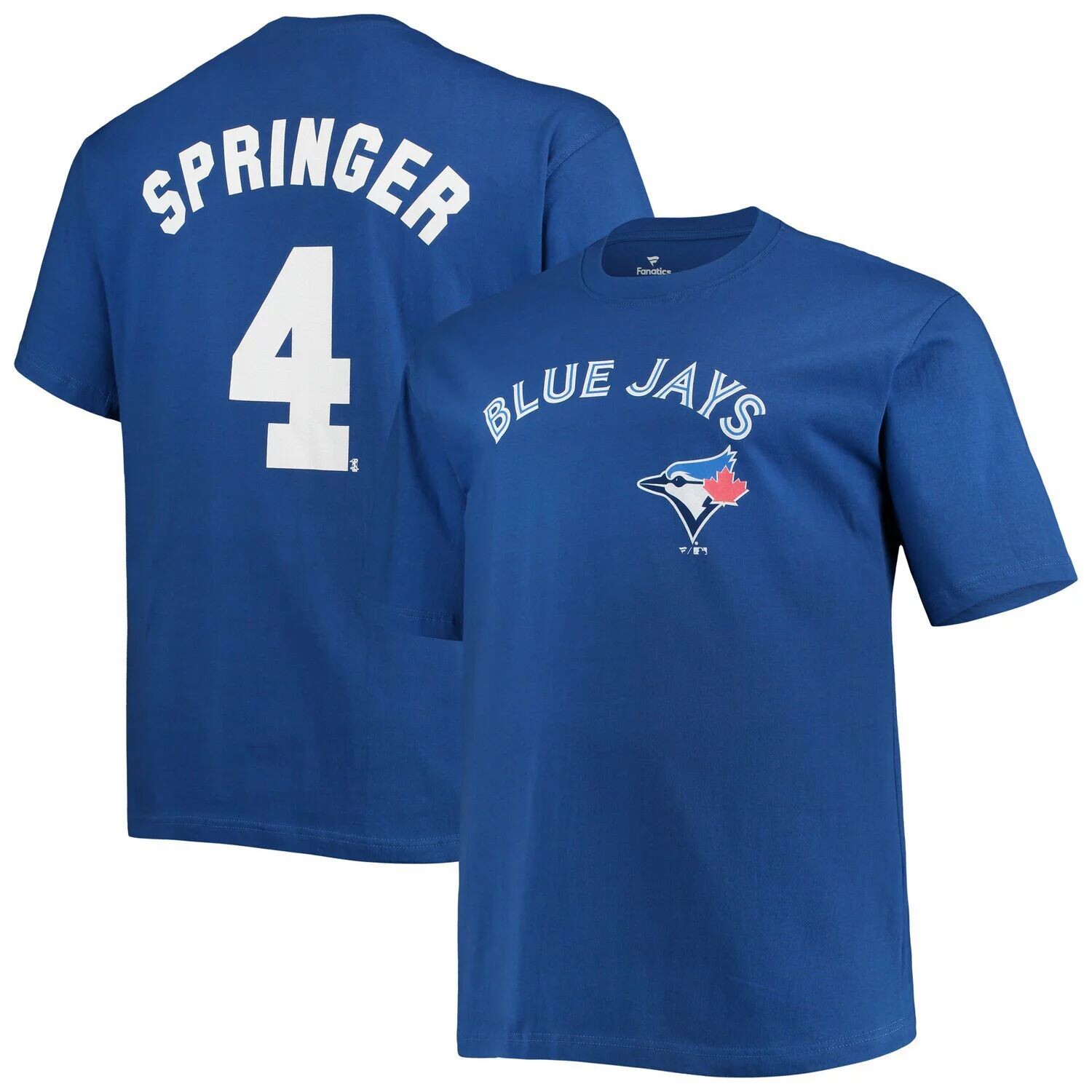

Мужская футболка George Springer Royal Toronto Blue Jays Big & Tall с именем и номером