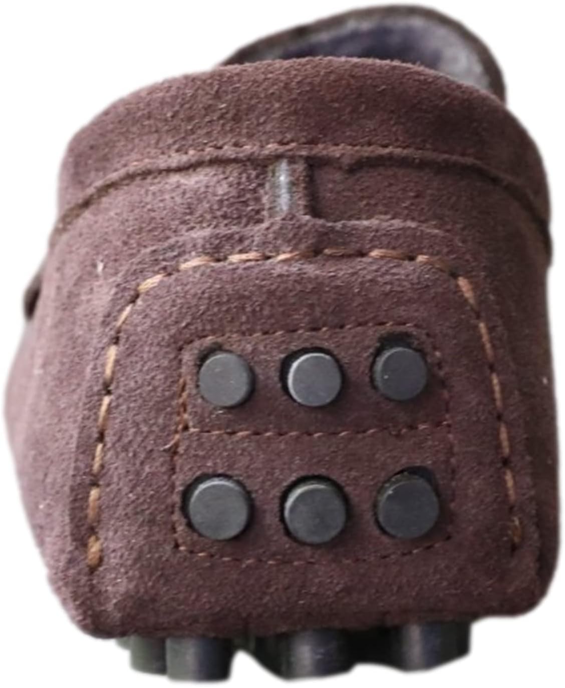 Мужские замшевые кожаные лоферы ANUFER, удобные мокасины, Coffee-plush Lined — фото 4