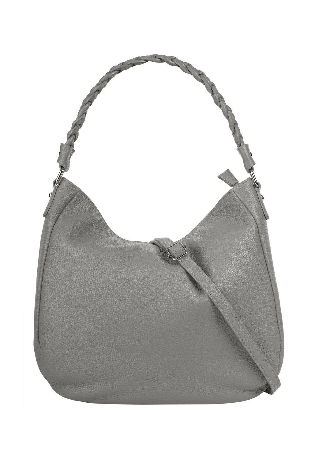 

Сумочка, натуральная кожа, производство Италия Samantha Look, серый