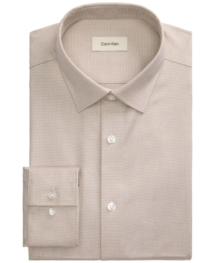 Мужская рубашка с длинными рукавами Calvin Klein, Taupe — фото 3
