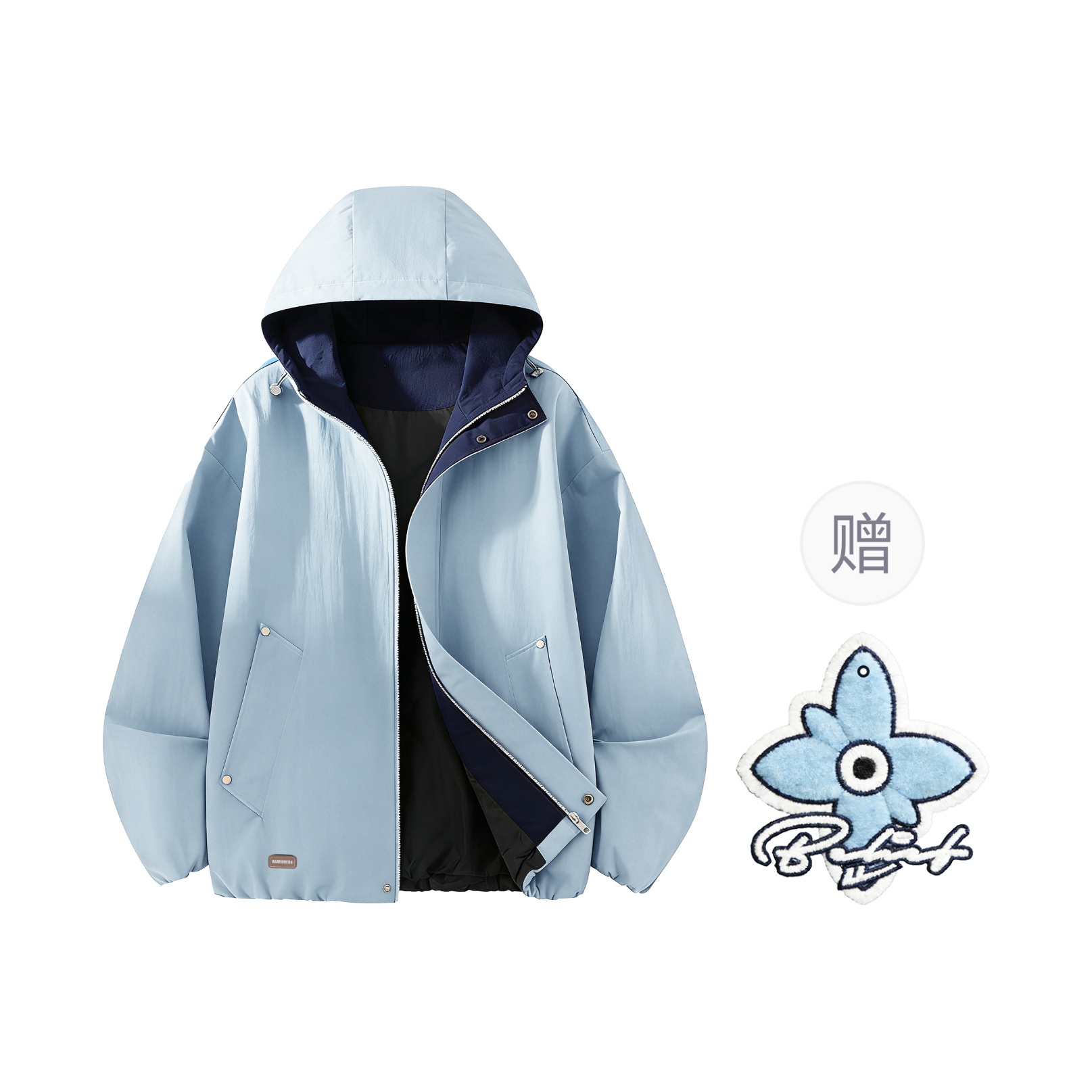 

Куртка Unisex Hooded Moderate Others WARRIOR, moon синий[giveaway brand scented sachet charm]