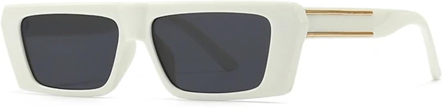 

Ретро маленькие прямоугольные солнцезащитные очки для женщин, модные градиентные очки с защитой от УФ-излучения для мужчин, полосатые солнцезащитные очки TVTBBVV, Beige Gray