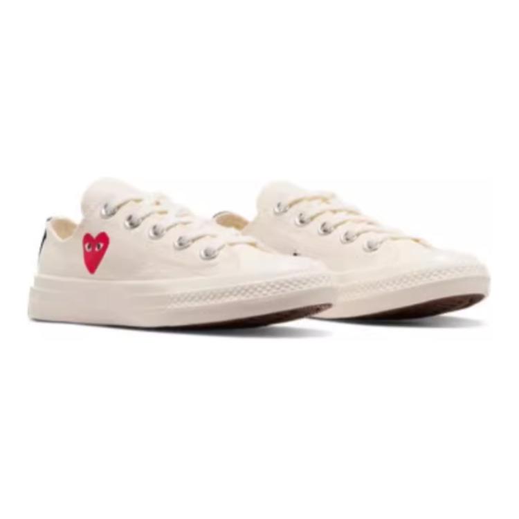 Converse Чак 70 низкие детские кеды из хлопка белые — фото 3