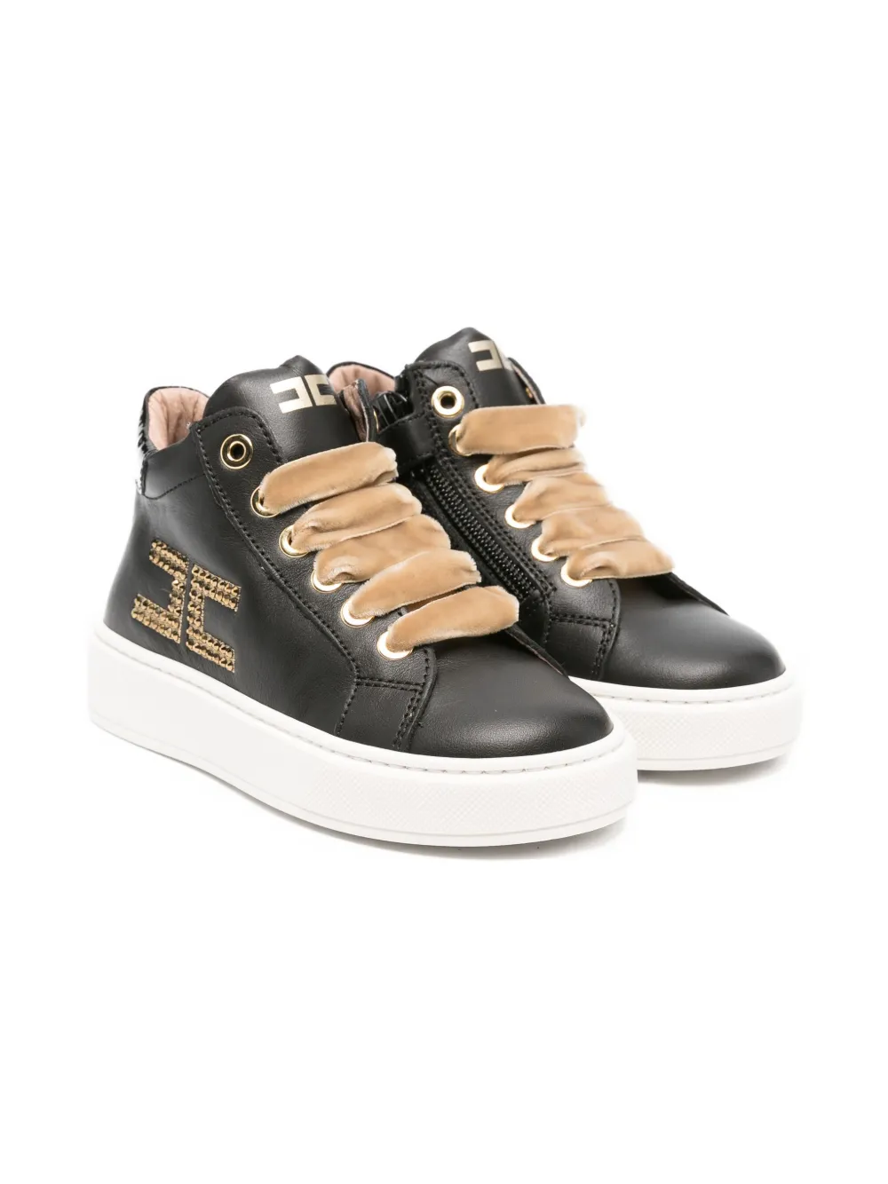 

Бархатные кроссовки Elisabetta Franchi La Mia Bambina, черный