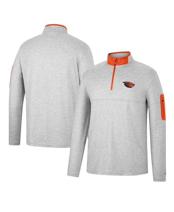 

Мужская серо-оранжевая толстовка Oregon State Beavers Country Club Windshirt с застежкой-молнией на четверть длины Colosseum