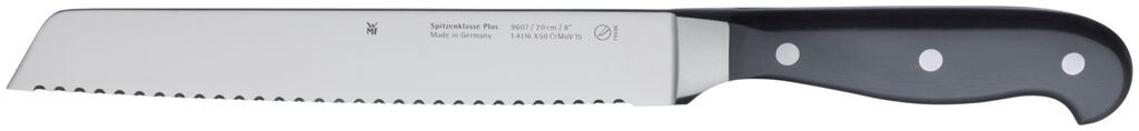 

Нож для хлеба WMF top class Plus с двойной зубчатой ​​кромкой 31,5 см, нож для хлеба, производство Германия, производительный срез, ручка XL, лезвие 20 см