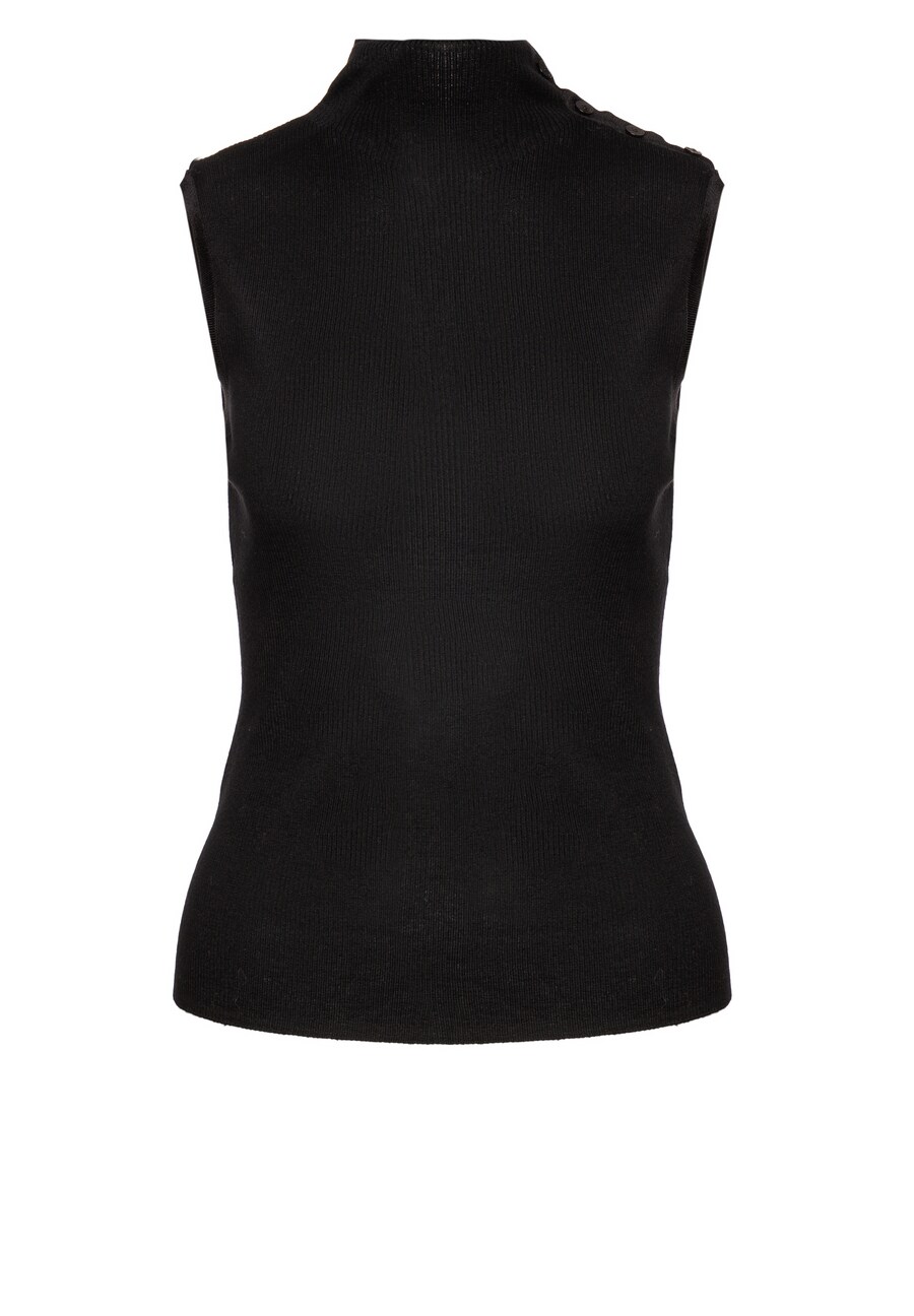 

Вязаный топ BOSS Knitted Top Fermesa, черный