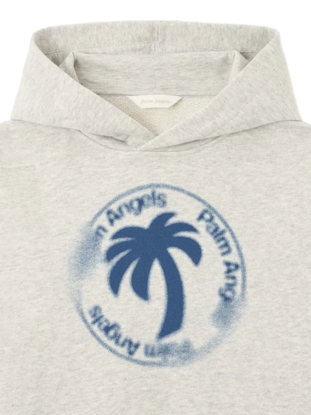 Толстовка с принтом в виде пальмовых ветвей Palm Angels Kids, серый — фото 3