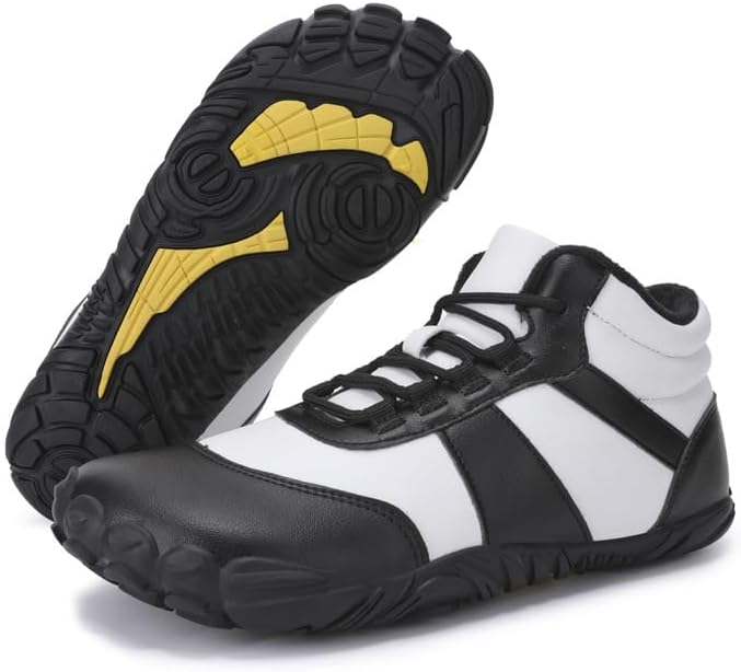 

Мужские зимние ботинки с мехом, водонепроницаемые, теплые, на щиколотку, застежка без шнурков, для улицы, удобные для ходьбы Soft Time Toy, белый