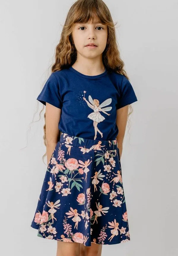 Юбка, украшенная феями и цветами Walkiddy, Dark Blue