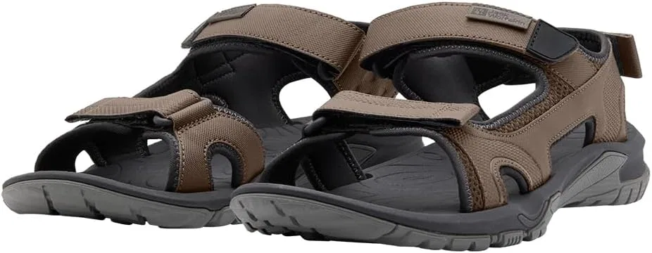 Мужские треккинговые и походные сандалии Jack Wolfskin Lakewood Cruise, Cold Coffee — фото 4