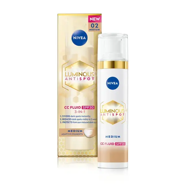 

CC крем для лица с spf30 02 средний, 40 мл Nivea Cellular luminous, цвет 02 medium