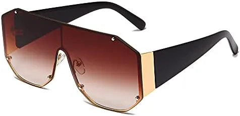 

Крупные солнцезащитные очки для женщин и мужчин, винтажные металлические солнцезащитные очки с градиентным покрытием, защита от ультрафиолета UV400 MTZJH, 7