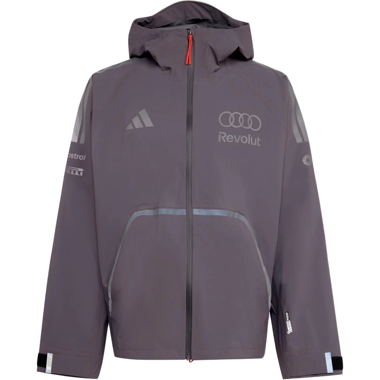 Дождевик Audi Team Revolut F1 Engineers & Marketing Adidas, серо-коричневый