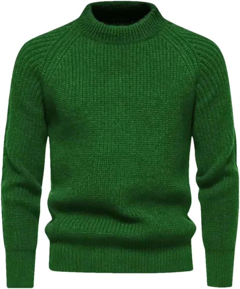 

Мужской повседневный свитер с воротником-стойкой, вязаный, объемный, теплый Fnfmrfmr