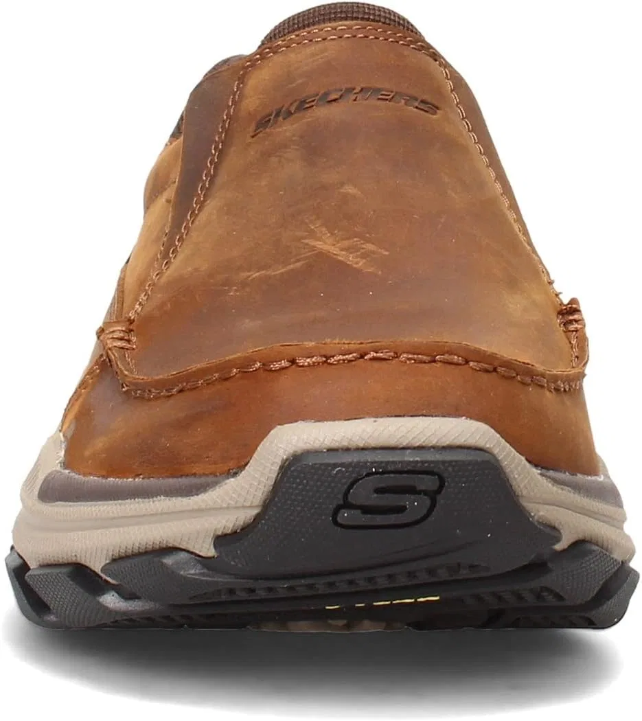 Skechers Respektiert - Мужские слипоны Catel с открытым носком, Dark Brown — фото 4