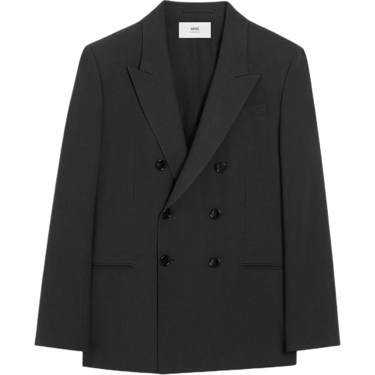 

Двубортный шерстяной блейзер Amiparis, anthracite