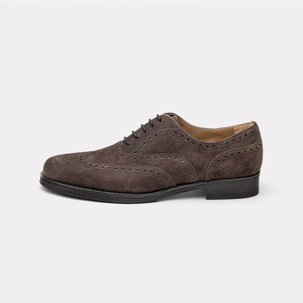 Мужские оксфорды Wingtip Standard, коричневая замша, от Charlse Votum