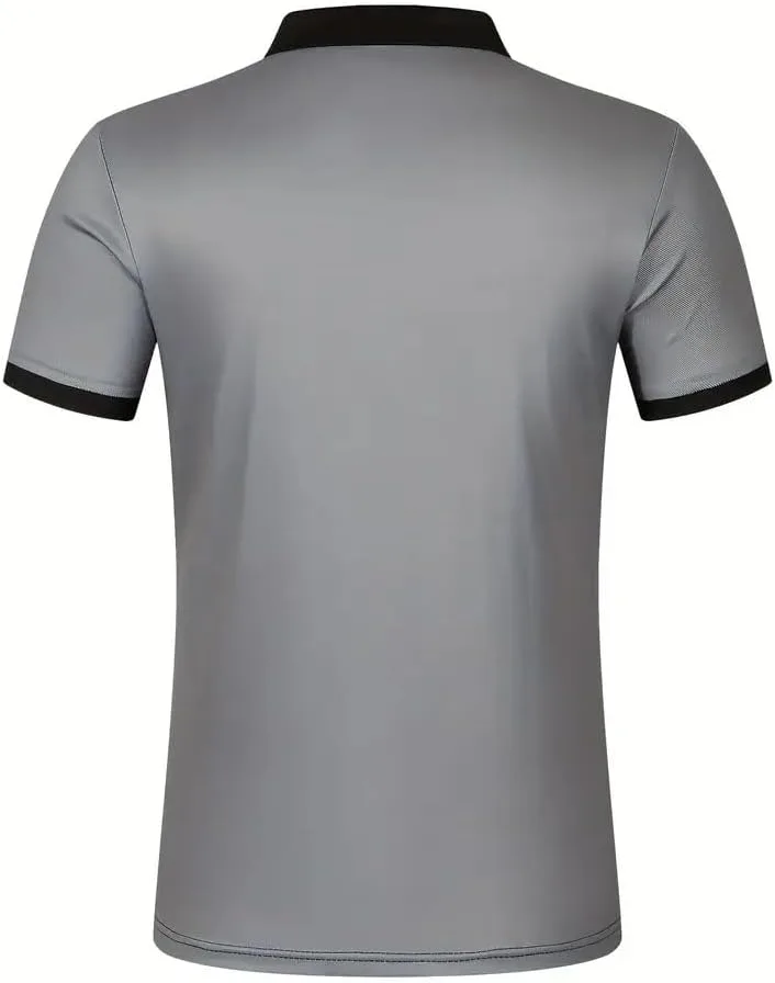 

Мужская повседневная рубашка-поло с V-образным вырезом и коротким рукавом Kenhansion