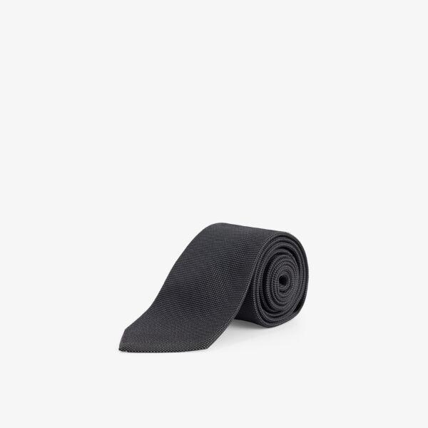 

Галстук жаккардовый шёлковый 8см Lanvin, черный