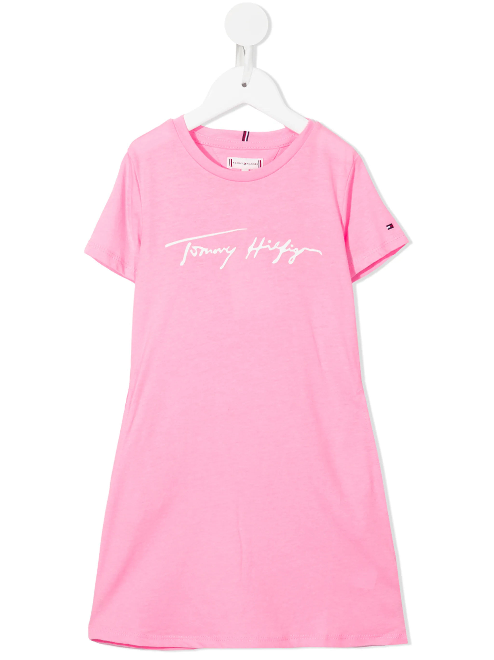 Платье-футболка с логотипом Tommy Hilfiger Junior, розовый