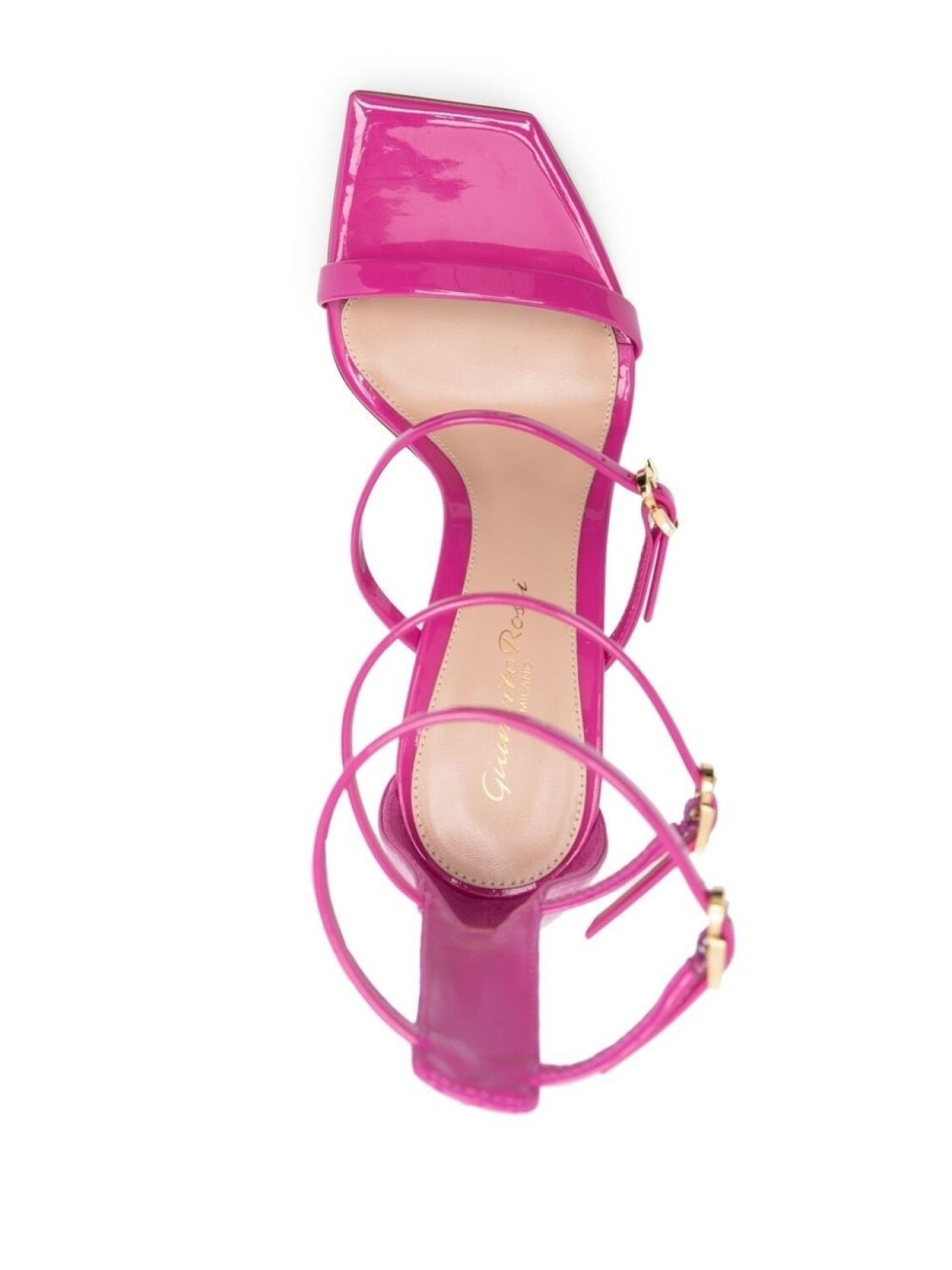 Gianvito Rossi босоножки с декоративной пряжкой, розовый — фото 4