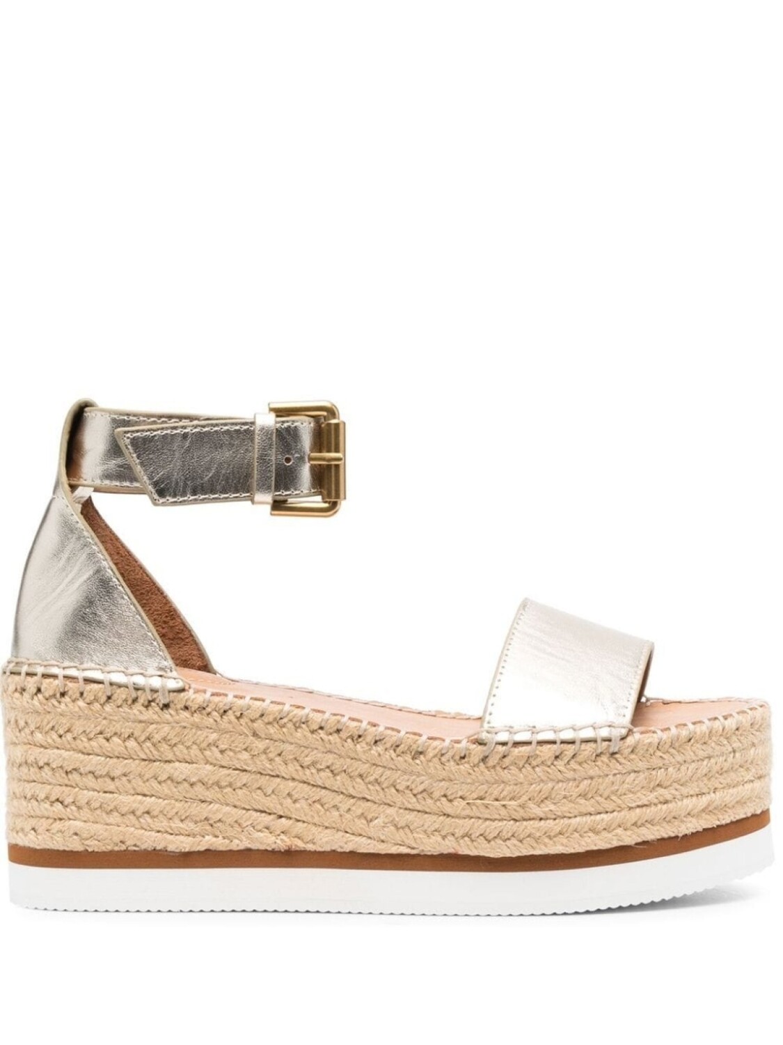 

See by Chloé босоножки с эффектом металлик, желтый