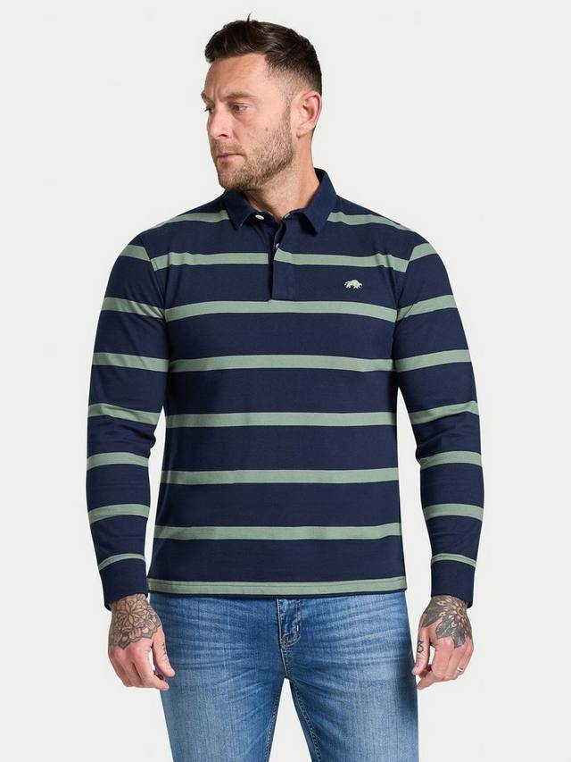 

Рубашка поло в тонкую полоску Raging Bull, Sage