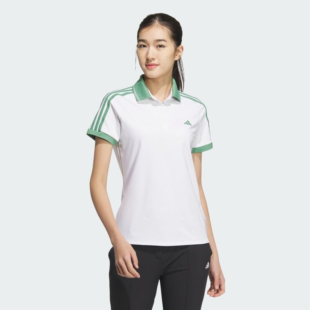 

Поло Adidas HEAT. RDY 3-Stripes Short Sleeve Polo, белый