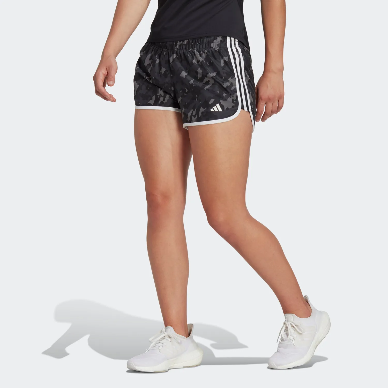 Adidas Спортивные шорты женские Carbon Black умеренные вязаные — фото 4