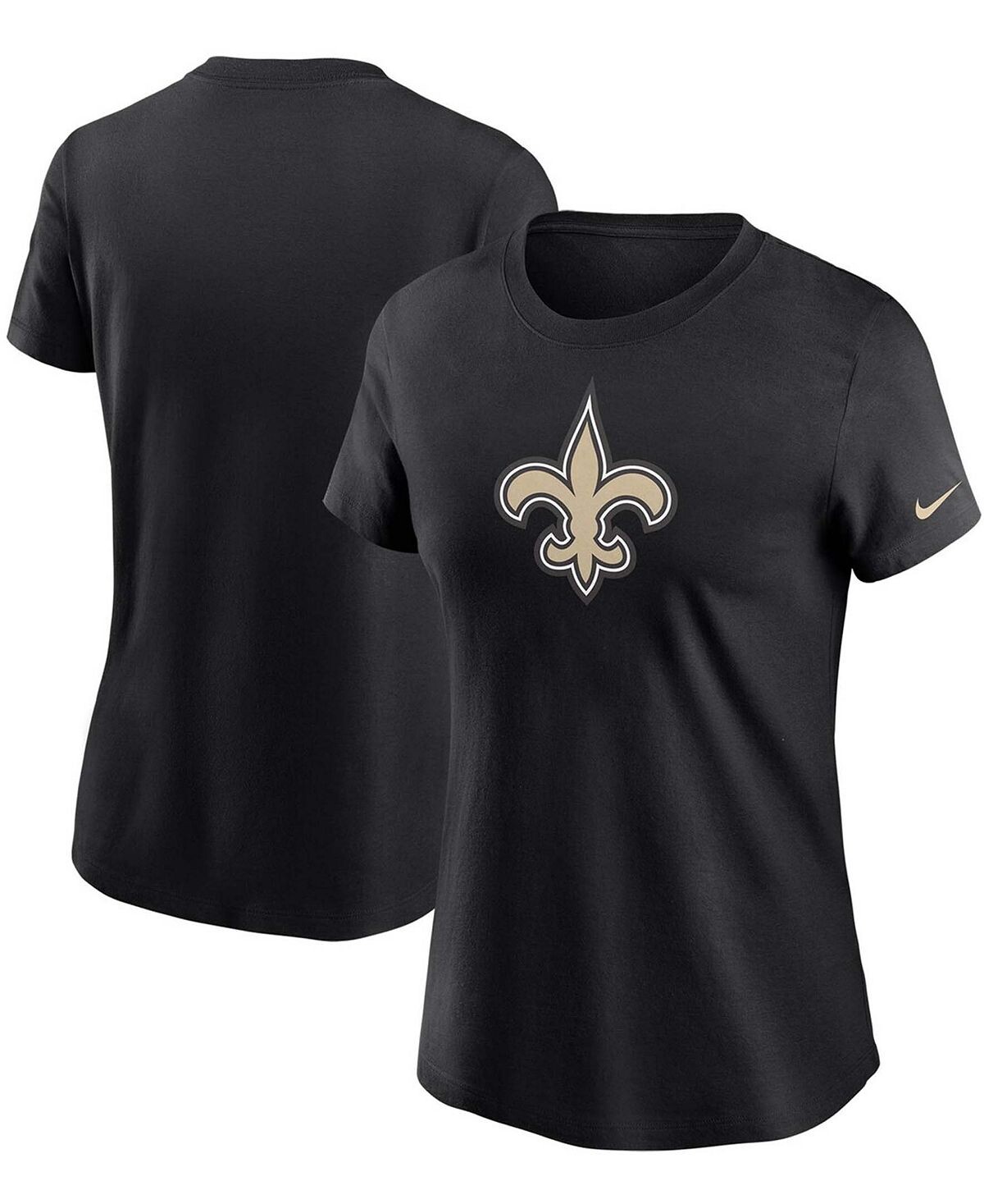 

Женская черная футболка с логотипом New Orleans Saints Essential Nike, черный